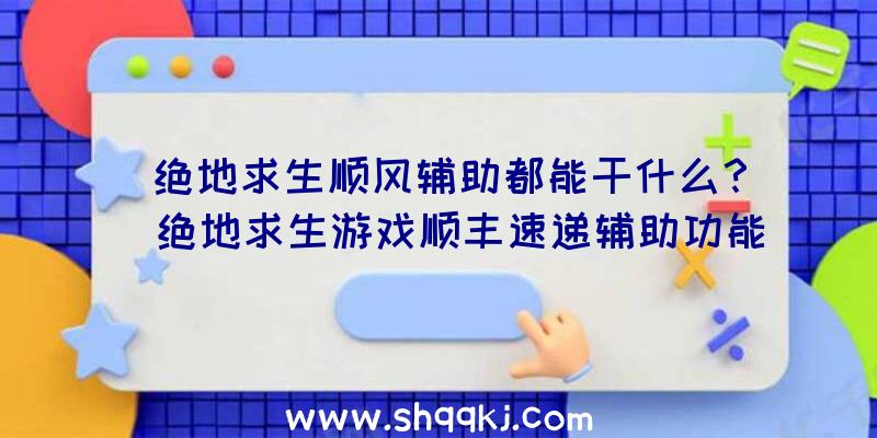 绝地求生顺风辅助都能干什么？（绝地求生游戏顺丰速递辅助功能:透视